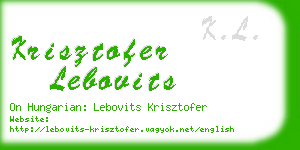 krisztofer lebovits business card